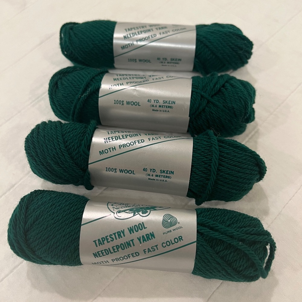 Tapestry Wool Needlepoint Yarn Elsa Williams--4 Skeins 40 Yards Per Skein - Picture 2 of 6